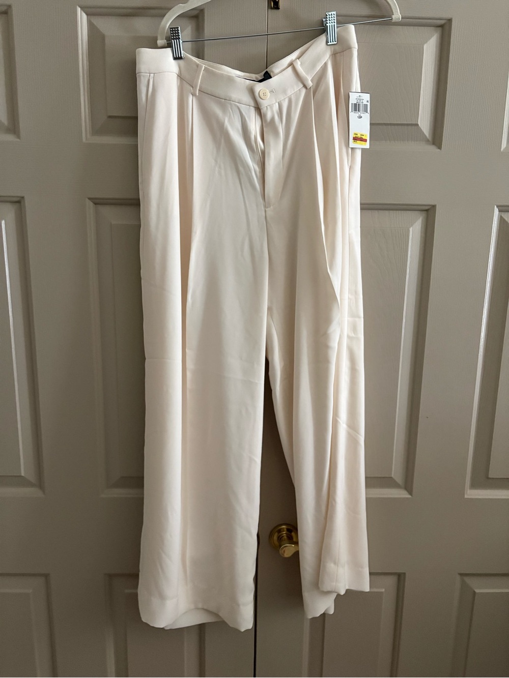 Lauren Ralph Lauren Cream Wide-Leg Trousers